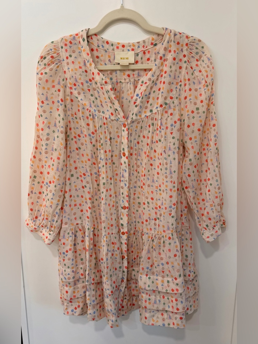 Anthropology Mauve Paccia tunic size small - Picture 3 of 5
